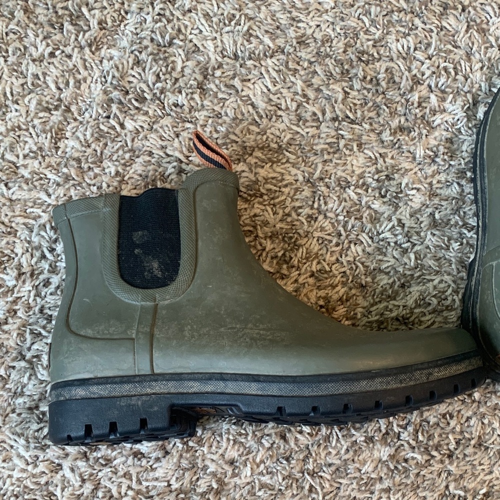 L.L. Bean Olive Green Rain Boots with Black Soles